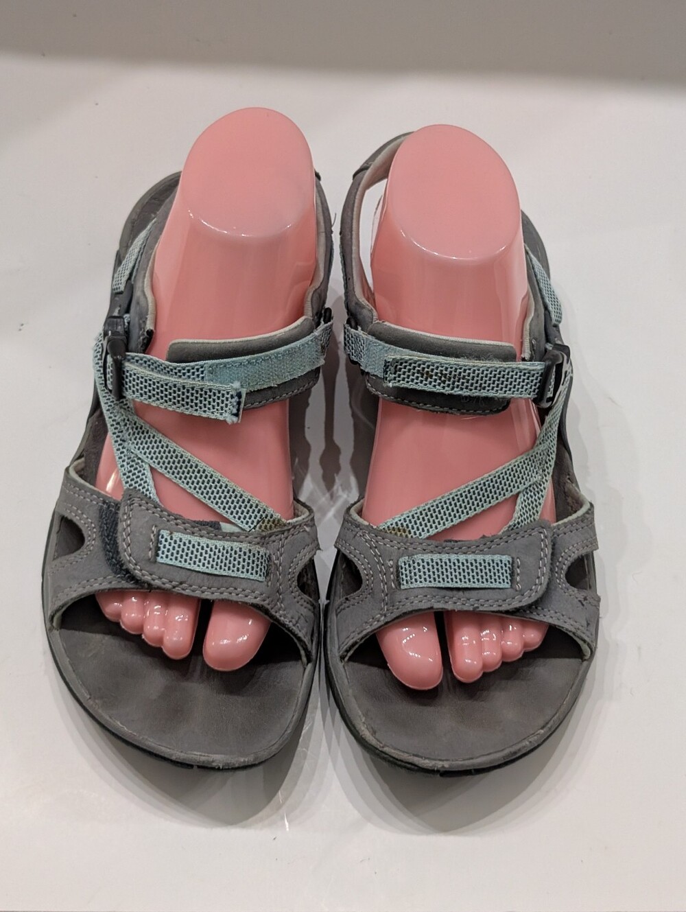 Merrell Women's 9 Gray Blue Adjustable Sandals Walking Hiking Water